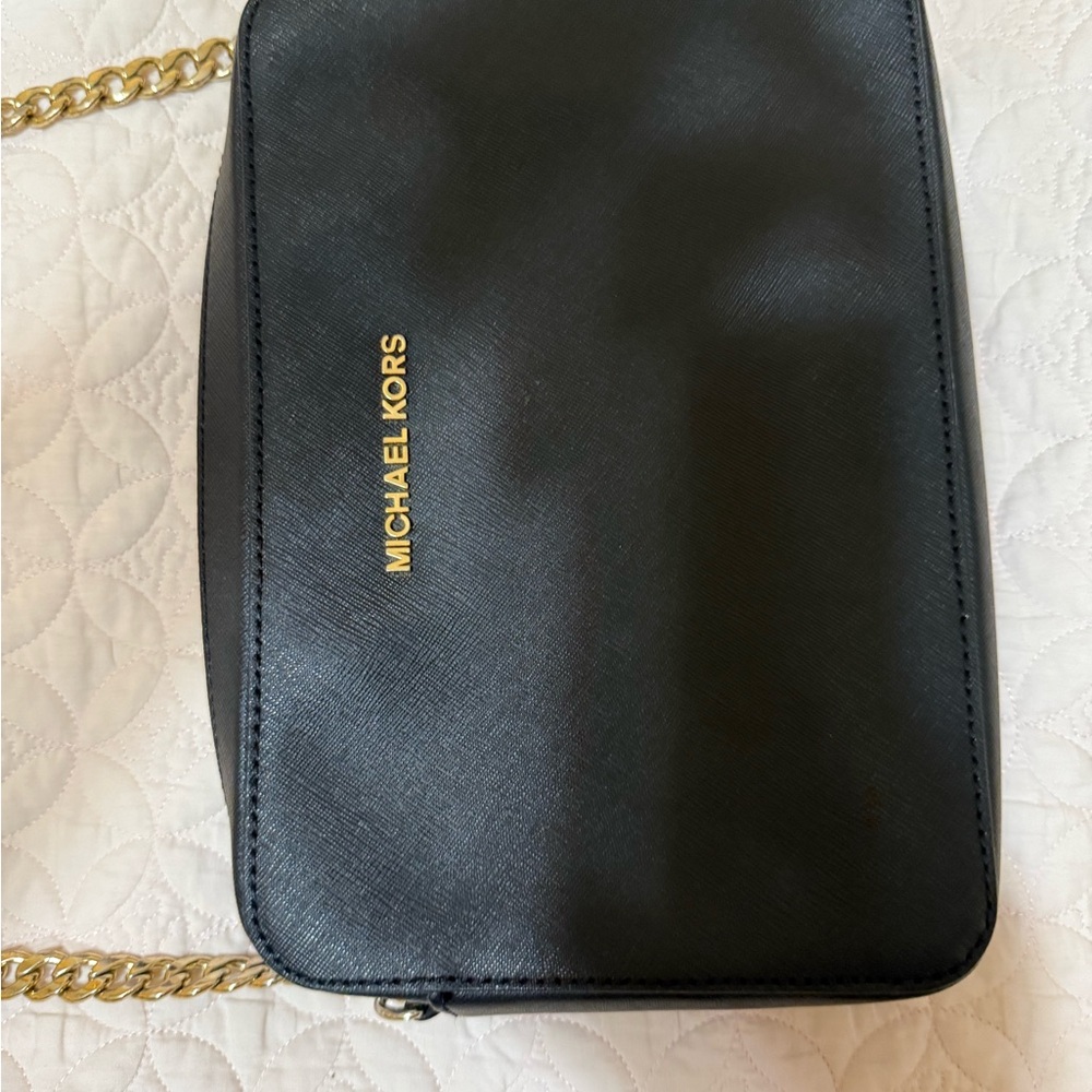 Michael Kors Black Leather Shoulder Bag